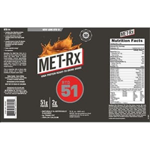 MET-Rx Ready to Drink Protein Shake, Keto Diet Friendly, Snack, Gluten Free, 51g of Protein, With for $66