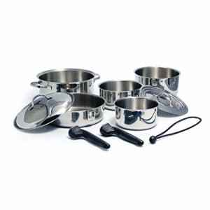 Camco Stainless Steel Nesting Cookware Set- Non Stick Pans and Pots with Removable Handles, Space for $175 Camco Stainless Steel Nesting Cookware Set- Non Stick Pans and Pots with Removable Handles, Space for $175