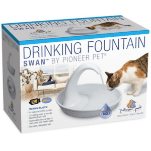 Pioneer Pet Swan Cat Drinking Fountain for $26 Pioneer Pet Swan Cat Drinking Fountain for $26