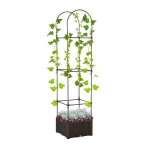Outsunny Garden Bed and Trellis Plant Stand for $44 Outsunny Garden Bed and Trellis Plant Stand for $44