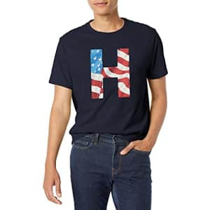 Tommy Hilfiger Men's Short Sleeve Graphic T Shirt, Sky Blue Captain, MD for $31