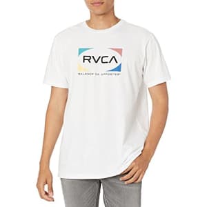 RVCA Men's Graphic Short Sleeve Crew Neck Tee Shirt, Quad S/S/White, XX-Large for $20