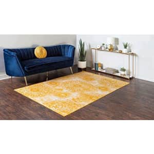 Unique Loom Sofia Collection Traditional Vintage Area Rug, 6' x 9', Yellow/Ivory for $106