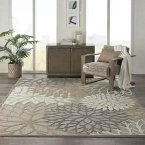 Nourison Aloha Indoor/Outdoor Floral Natural Area Rug (7' x 10'), 7'X10', for $55 Nourison Aloha Indoor/Outdoor Floral Natural Area Rug (7' x 10'), 7'X10', for $55