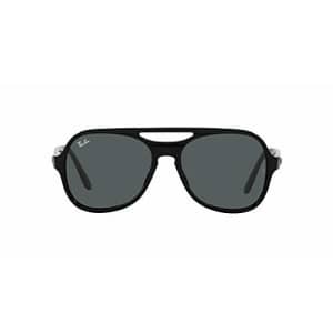 Ray-Ban Men's RB4357 Powderhorn Aviator Sunglasses, Black/Dark Grey, 58 mm for $104