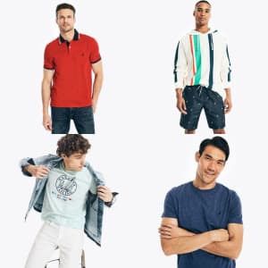 Nautica Men's Tees, Polos, Swim, and Shorts: from $12
