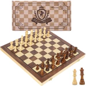 Hnoerin 15" Magnetic Chess Set for $21 Hnoerin 15" Magnetic Chess Set for $21