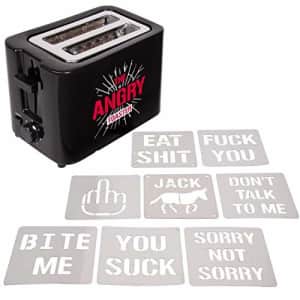 CucinaPro "The Angry Toaster" 2-Slot Impression Toaster with 8 Interchangeable Morning Insults Plates - 7 for $35