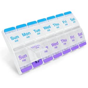 Ezy Dose 7-Day AM/PM Push-Button Pill Organizer for $5