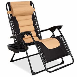 Best Choice Products Oversized Padded Zero Gravity Chair, Folding Outdoor Patio Recliner for for $80