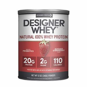 Designer Protein Designer Whey Protein Powder, Summer Strawberry, 12 Oz, Non Gmo, Made in the USA for $30