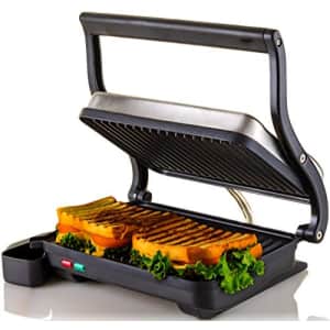 Ovente Electric Indoor Panini Press Grill with Non-Stick Double Flat Cooking Plate & Removable Drip for $26 Ovente Electric Indoor Panini Press Grill with Non-Stick Double Flat Cooking Plate & Removable Drip for $26