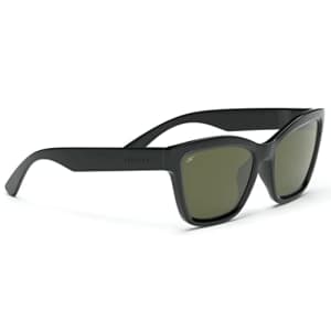 Serengeti Women's Rolla Polarized Butterfly Sunglasses, Shiny Black, Medium for $151