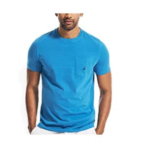 Nautica Men's Crewneck Pocket T-Shirt, Spinner Blue, XX-Large for $14