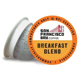 SF Bay Coffee OneCUP Breakfast Blend 80 Ct Medium Roast Compostable Coffee Pods, K Cup Compatible for $34 SF Bay Coffee OneCUP Breakfast Blend 80 Ct Medium Roast Compostable Coffee Pods, K Cup Compatible for $34