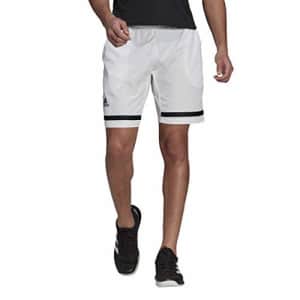 adidas Men's Standard Tennis Club Shorts, White/Black, Small for $31