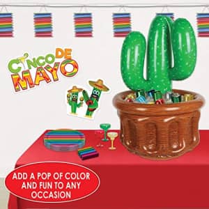 Beistle Inflatable Cactus Cooler and Drink Holder - Novelty Party Supplies, Holds Up to 24 -12 Ounce Cans, for $18