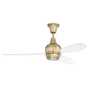 Craftmade BRD52SB3 Bordeaux 52" Ceiling Fan with LED Light and Remote Control, 3 Blades, Satin Brass for $286