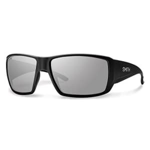 Smith Guides Choice Wrap Sunglasses, Matte Black/ChromaPop+ Polarized Platinum Mirror, One Size for $229