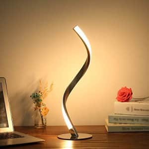 Spiral LED Stainless Steel Table Lamp for $38