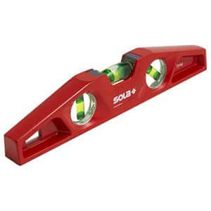 SOLA LSTFM Aluminum Die-Cast Magnetic Torpedo Level with 3 60% Magnified Vials, 10-Inch, Red for $61