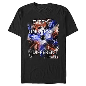 Marvel Men's Every Universe is Different Group Shatter T-Shirt, Black, Large for $9