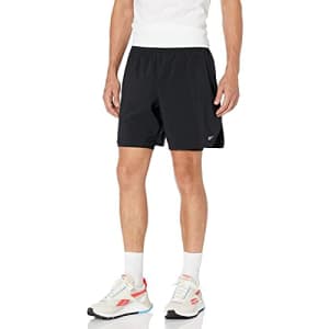 Reebok Men's Standard 2-in-1 Running Shorts, Black, Medium for $20