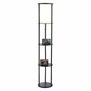 Adesso 3117-01 Stewart 62.5" Round Floor Lamp Lighting Fixture with Storage Shelves, Smart Switch for $69