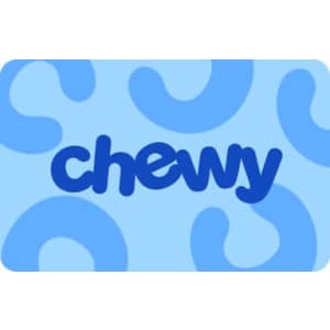 $30 Chewy Gift Card: free w/ $100 purchase $30 Chewy Gift Card: free w/ $100 purchase