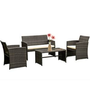 FDW 4 Pieces Outdoor Patio Furniture Sets Rattan Chair Patio Set Wicker Conversation Set Poolside for $177 FDW 4 Pieces Outdoor Patio Furniture Sets Rattan Chair Patio Set Wicker Conversation Set Poolside for $177
