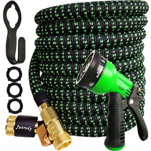 Junredy 25-Ft. Expandable Garden Hose Kit for $16 Junredy 25-Ft. Expandable Garden Hose Kit for $16