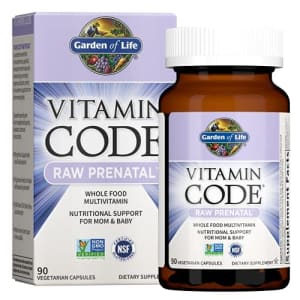 Garden of Life Vitamin Code Raw Prenatal Multivitamin, Whole Food Prenatal Vitamins with Iron, for $27