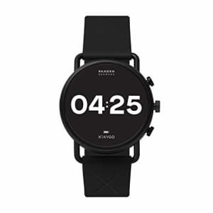 Skagen Connected Falster 3 Gen 5 Stainless Steel and Silicone Touchscreen Smartwatch, Color: Black for $333