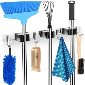 Mop and Broom Holder for $7 Mop and Broom Holder for $7