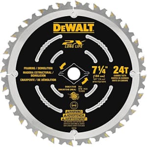 DEWALT DWA35724DB10 Demolition Saw Blade (10 Pack), 7-1/4" for $24 DEWALT DWA35724DB10 Demolition Saw Blade (10 Pack), 7-1/4" for $24