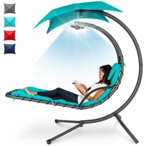 Hanging LED-Lit Curved Chaise Lounge Chair for $220 Hanging LED-Lit Curved Chaise Lounge Chair for $220
