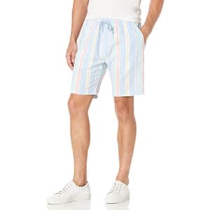 Tommy Hilfiger Men's Chino Shorts, C1T-Light Powdery Blue/Stripe, MD for $26