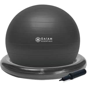 Gaiam Essentials Balance Ball & Base Kit for $25