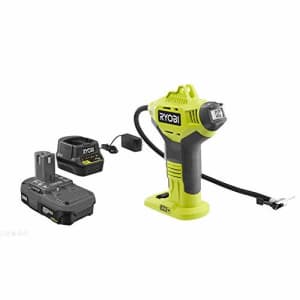 RYOBI P737DKN 18-Volt ONE+ Lithium-Ion Cordless Power Inflator Kit with 1.5 Ah Battery and 18-Volt for $80 RYOBI P737DKN 18-Volt ONE+ Lithium-Ion Cordless Power Inflator Kit with 1.5 Ah Battery and 18-Volt for $80