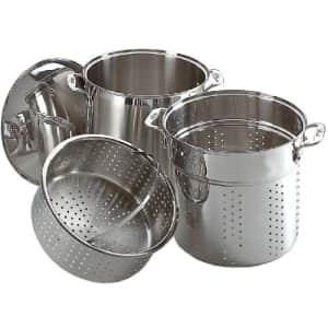 All-Clad E796S364 Specialty Stainless Steel Dishwasher Safe 12-Quart Multi Cooker Cookware Set, for $278