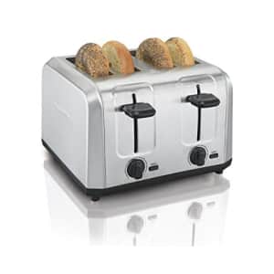 Hamilton Beach Brushed Stainless Steel 4 Slice Extra Wide Toaster with Shade Selector, Toast Boost, for $50 Hamilton Beach Brushed Stainless Steel 4 Slice Extra Wide Toaster with Shade Selector, Toast Boost, for $50