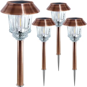 Xmcosy Solar Pathway Lights 4-Pack for $60