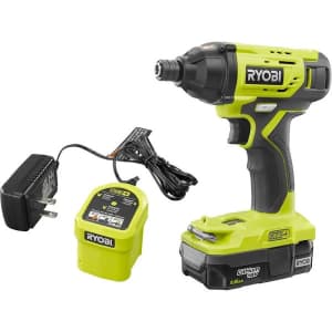 Ryobi ONE+ 18V 1/4"" Cordless Impact Driver Kit w/ Battery and Charger for $39