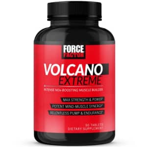 Force Factor VolcaNO Extreme Pre Workout Nitric Oxide Booster Supplement for Men with Creatine, L-Citrulline, for $53