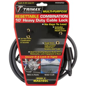 Trimax 10-Ft. Combination Cable Lock for $16