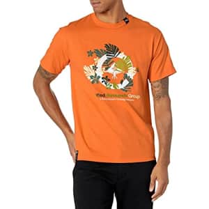 LRG Men's Tropics Graphic Logo T-Shirt, Orange, Medium for $16