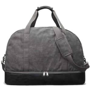 S-Zone 60L Canvas Duffel Bag for $21