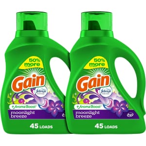 Gain + Aroma Boost 65-oz. Liquid Laundry Detergent 2-Pack for $12 via Sub & Save