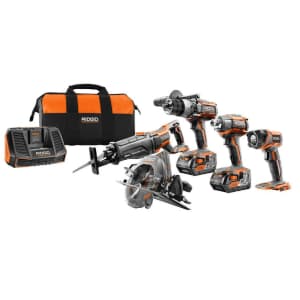 Ridgid Gen5X 18V Li-ion Cordless 5-Tool Combo Kit for $444 Ridgid Gen5X 18V Li-ion Cordless 5-Tool Combo Kit for $444