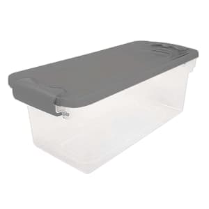 Homz 7.5-Quart Stackable Latching Storage Tote for $5
